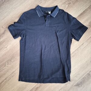 Paul Smith Men's Navy Polo with Contrast Collar Piping